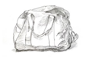 Sporttasche an der Garderobe - Bild 2 [Zeichnung]