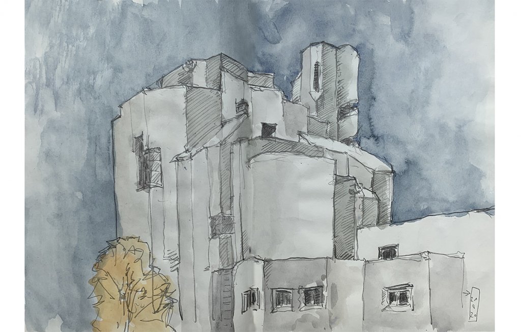 Die Kirche Christi Auferstehung in Köln-Lindenthal [Aquarell]