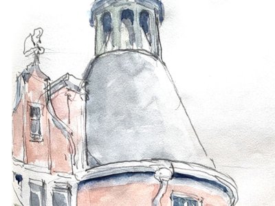 VarGard in Saltsjoebaden in Schweden Aquarell 4